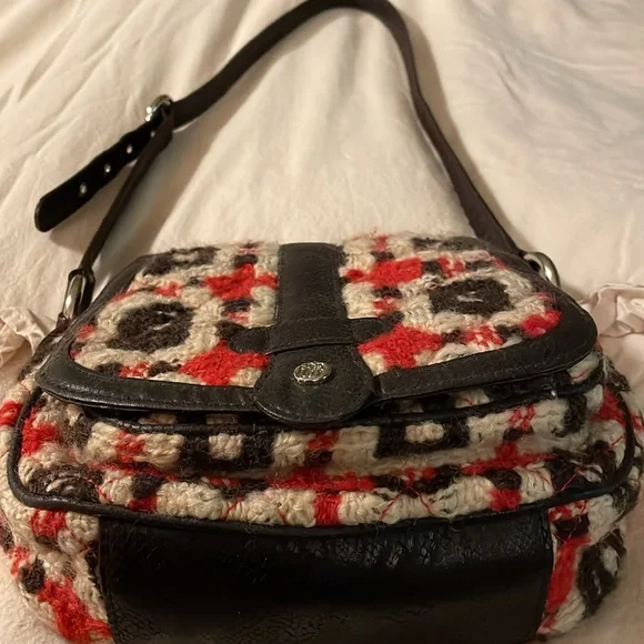 Vera Bradley Tweed Mini Saddle Crossbody Bag - Picture 7 of 9